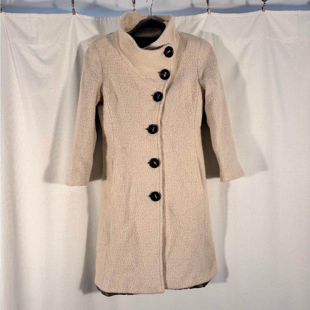 Pennyblack Wool Blend Cream Swing Coat